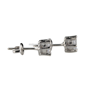 En gros bling charmant unique <span class=keywords><strong>pierre</strong></span> diamant boucles <span class=keywords><strong>d</strong></span>'oreilles en or, 925 thailande <span class=keywords><strong>argent</strong></span> boucle <span class=keywords><strong>d</strong></span>'oreille avec le <span class=keywords><strong>prix</strong></span> - Product Image 2