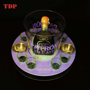 Soporte de bandeja para servir vino enrollable, soporte acrílico iluminado con luz LED de diseño personalizado - Product Image 3