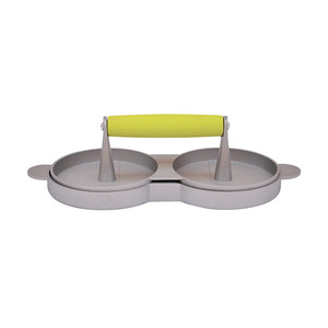 Prensatelas a presión para <span class=keywords><strong>hamburguesas</strong></span>, Material <span class=keywords><strong>de</strong></span> aluminio, con doble orificio, con mango <span class=keywords><strong>de</strong></span> madera, proveedores <span class=keywords><strong>de</strong></span> China - Product Image 3