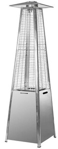 Aprobación CE y ETL Tubo de vidrio de cuarzo de acero inoxidable Calentadores de patio de jardín de pirámide de llama real - Product Image 3
