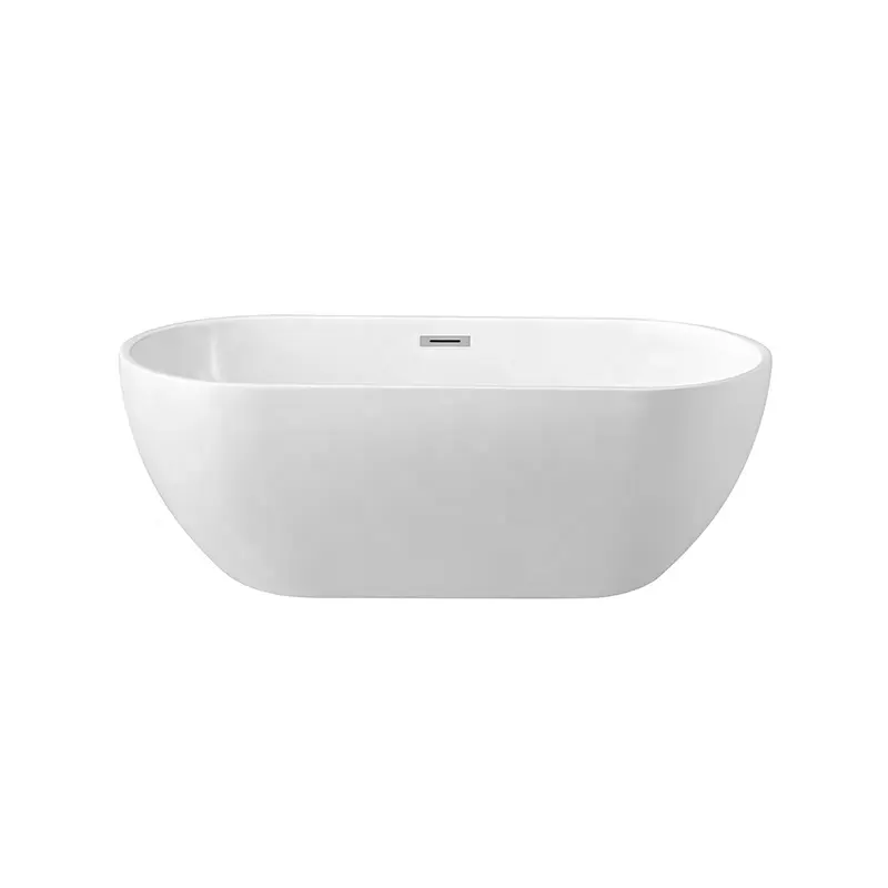 Modern Teen Oval Freestanding Soaking Acrylic Bath Tub Bathroom Indoor Cleaning Bathtubs