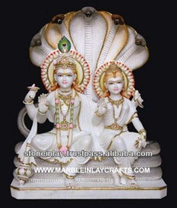 <b>Religious</b> Marble Vishnu Laxmi <b>Statue</b> - Product Image 1