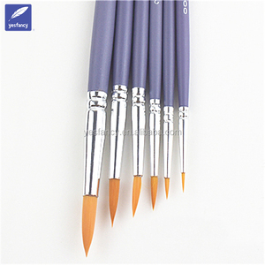 Migliore qualità Rotondo Sintetico Taklon Capelli acquerello pennello spazzola di arte dettaglio pennello - Product Image 5