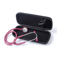 Étui de transport rigide antichoc portable pour stéthoscope, organiseur médical, en PU et velours, avec fermeture éclair