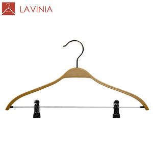 LAVINIA's foremost the size wooden suspension with Clips French marketplace Cintres Bois Lamelle-colle cintres en bois - Product Image 2