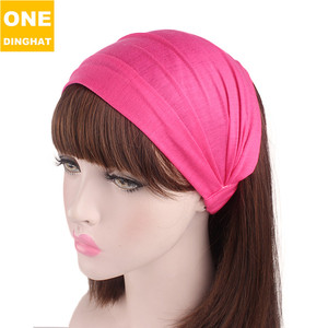 Accesorios para el cabello para mujer, banda ancha para el cabello para niña, diadema lisa de algodón sólido para deporte, Diadema de algodón para Yoga - Product Image 3