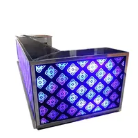1 boîte éclairage led en acier inoxydable, comptoir de bar moderne