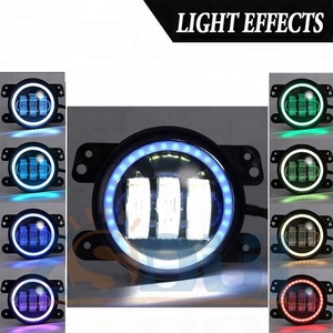 Super moda accesorios de coche iluminación persiguiendo Color remoto y Control de aplicación 4 pulgadas luz antiniebla 7 pulgadas faro para <span class=keywords><strong>Jeep</strong></span> Wrangler JK - Product Image 4
