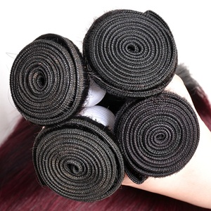 10 A Lớp Brazil Human Hair Weave Màu 99j, Màu 99j Tóc Weave Red Bện Tóc, 99j Remy Tóc Dệt - Product Image 4