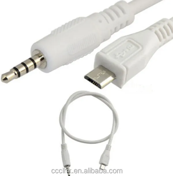 3.5mm maschio a Micro USB maschio cavo Audio per Android/Mobile/Samsung 50cm