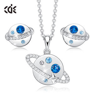 Collar y pendiente de joyería planeta plata 925 conjuntos de joyas - Product Image 1