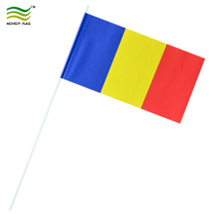 <span class=keywords><strong>Bandiera</strong></span> a mano stampata 100% poliestere, stile Romania, impermeabile e resistente, blu giallo rosso, per esposizione nazionale - Product Image 6