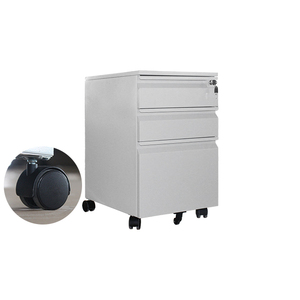 Factory Directly Metal Steel Movable File <strong>Cabinet</strong> Metal 3 Drawer <strong>Wheels</strong> <strong>Cabinet</strong> Mobile Pedestal <strong>Cabinet</strong> - Product Image 3