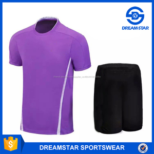 High quality 100% Polyester none Logo sports training Jersey purple Football training suit - Product Image 1