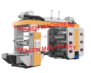 Máquina de impresión flexográfica de bolsas de plástico BOPP HDPE de alta velocidad de 6 colores, Pp