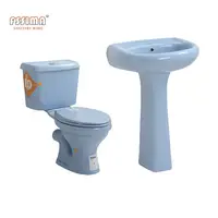 Twyford करीब युगल शौचालय नाइजीरिया शैली आकाश नीला रंग wc शौचालय