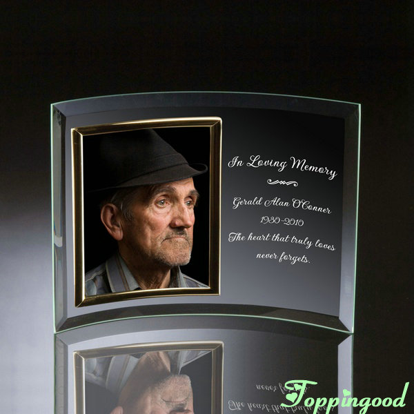 Изогнутая в влюбленной памяти дедушки Стеклянная фоторамка изогнутая