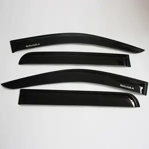 For Navara NP300 D23 4x4 accessory car Acrylic rain shield 4 door visor wind window deflector