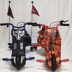 Motorizada deriva Scooter de equilibrio de 3 ruedas de jinete 360 Drift Trike para niños
