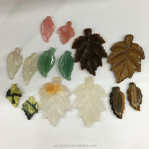 Suministro mezcla piedra hoja forma colgante - Product Image 1