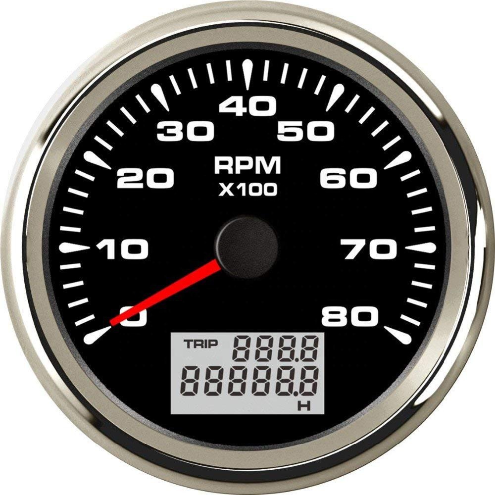 Тахометр, 85 мм, 8000 об/мин, измеритель оборотов в минуту, 1-300 соотношение скорости с песометром тока, 12 в, 24 в
