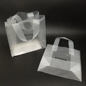 Großhandel Trans lucent Plastic Retail Bags Griff Kunststoff Shopping T-Shirt Weste Tasche