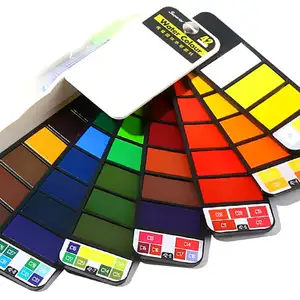 Superieure 42 Kleur Effen Water Kleur Art Set Met Water Borstel Draagbare Aquarel Verf Voor Kunst Levert