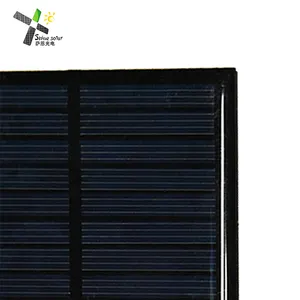 Prezzo di fabbrica di vetro temperato 2w 3w 5w 10w mini pannello solare 5v 6v 12v frameless modulo di alimentazione solare con connettore del cavo di rame