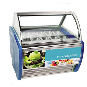 Mesa de acero inoxidable Supermarche Helado Gelato Vitrina Inmersión Gabinete Congelador - Product Image 2