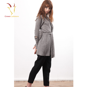 Maglione <span class=keywords><strong>Cardigan</strong></span> lavorato a maglia semplice da donna <span class=keywords><strong>con</strong></span> <span class=keywords><strong>cintura</strong></span> - Product Image 3