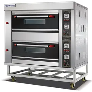 새로운 도착 상업적인 피자 기계 전기 갑판 오븐 2 갑판 2 쟁반 빵집 굽기 오븐 가스 빵집 장비 굽기 장비