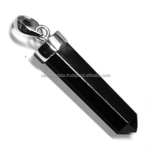 Colgante de Turmalina Negra, Piedra Preciosa de Plata de Ley 925, Calidad Garantizada, Colgante Ovalado para Fiesta - Product Image 1