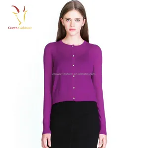 Modische Damen Wolle Cardigan Sweater Purple Cardigan für Frauen