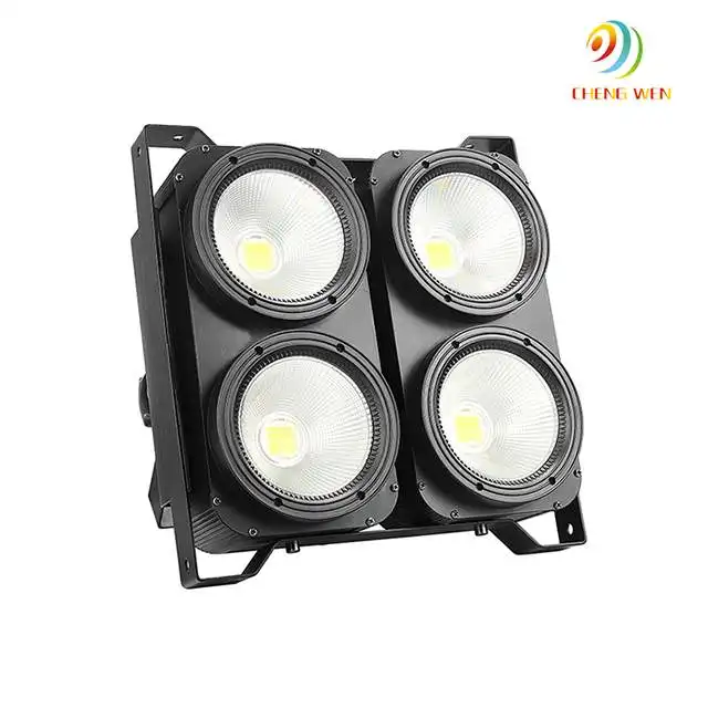 Nueva luz estroboscópica 4x100 W blanco cálido público blinder luz cob 4 ojos escenario dmx