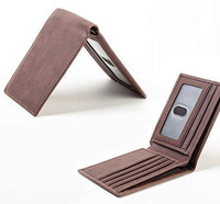 Minimaliste RFID Blocage En Cuir Véritable Portefeuille pour Hommes Court Longueur ID Fenêtre Fleur Décoration Avant Poche Fermeture Type Couverture
