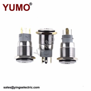 8 мм маленький мини 6 в свет самосброс металлический 4 Прочный кнопочный переключатель короткий <span class=keywords><strong>12</strong></span> /16/19/с индикатором питания красный g19 - Product Image 4