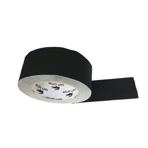 Free sample single sided high adhesive heavy duty pro matte cloth book binding black gaffer tape