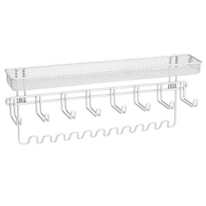 De Metal blanco montado en la pared de la joyería colgante estante con 26 collar ganchos de aseguramiento de la calidad - Product Image 5