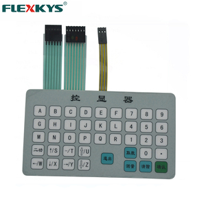 Touches plates poly dôme non-tactile argent flex <span class=keywords><strong>el</strong></span> interrupteur à membrane rétro-éclairé pour les instruments de contrôle indus - Product Image 1