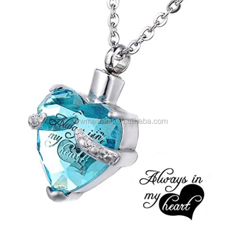 Ожерелье с подвеской «всегда в моем сердце» из нержавеющей стали