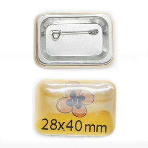 Bán Buôn Chất Lượng Tốt Nhất Pin Huy Hiệu Tin Nút Huy Hiệu Hình Chữ Nhật Pin Nút - Product Image 2