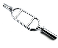 Barre de triceps en acier Vobell pour la musculation en salle de sport - Couleur argent/noir