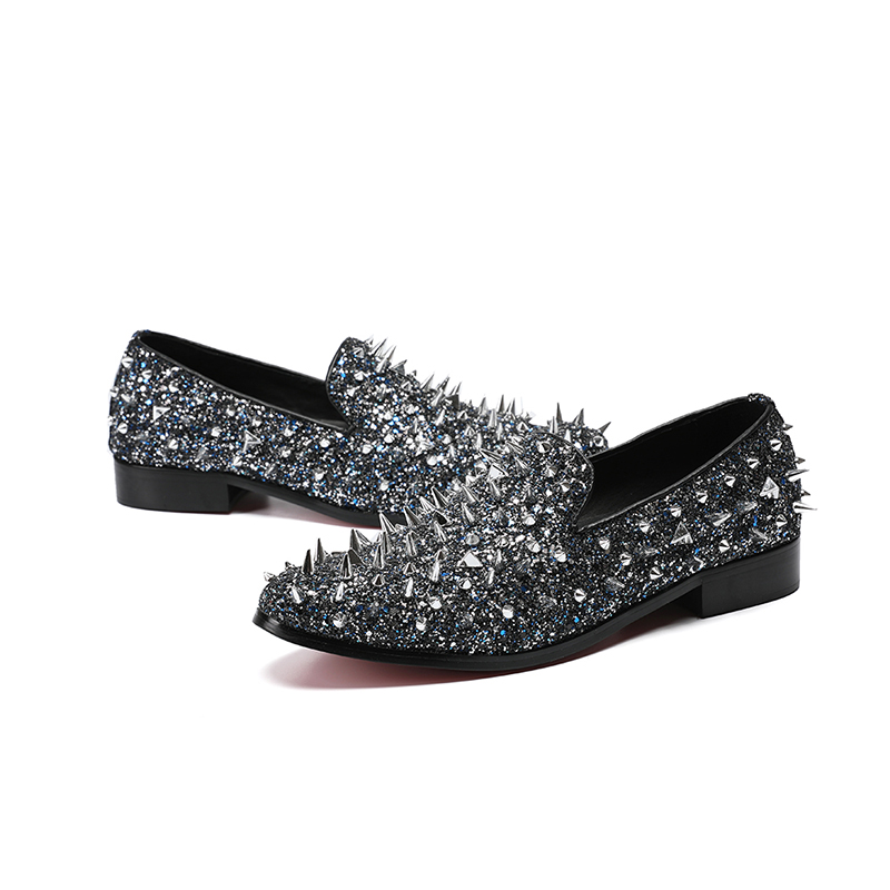 black spike dress shoes Amazon.com
