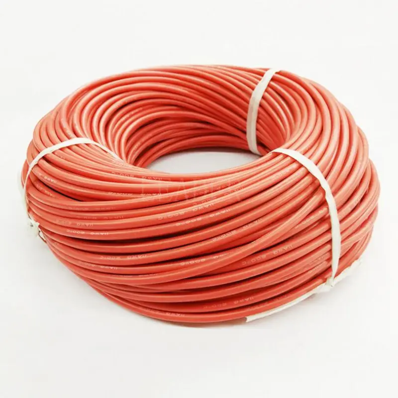 100 Meter/Roll 10AWG Hoge Temperatuur Siliconen Draad Kabel/Silicagel Draad/Silicone Vertind Koperen Kabel Zwart/Rood