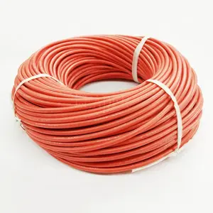 100 Meter/Gulungan 10AWG Kabel Kawat Silikon Suhu Tinggi/Kawat Gel Silika/Kabel Tembaga Lapis Silikon Hitam/Merah