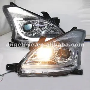 2012 To 2014 Year For TOYOTA For AVANZA LED Head Lamp Angel Eyes Chrome HousingYZ