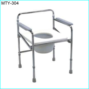 Chaise d'aisance de douche en aluminium avec fauteuil roulant d'aisance pour les patients Toilettes Fournitures de thérapie de réadaptation - Product Image 5