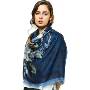 Top Quality Personalized Printed Modal Cashmere Silk Scarves for Women