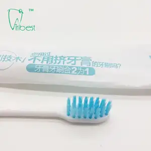 OEM 旅行带牙膏的一次性牙刷/带牙膏的旅行牙刷