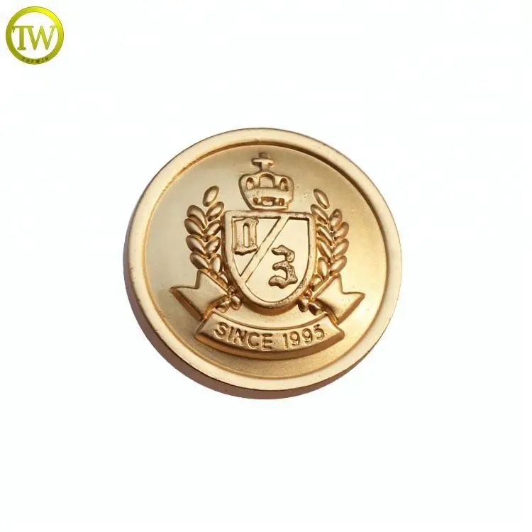 Della lega di oro in rilievo logo del pulsante occidentale a scatto in metallo pulsante del commercio all'ingrosso USA